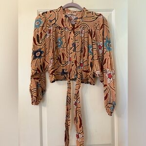 Christian Siriano Multicolor Floral Blouse